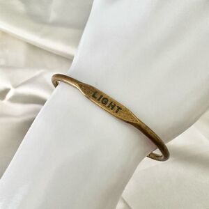 Brass LIGHT bangle bracelet